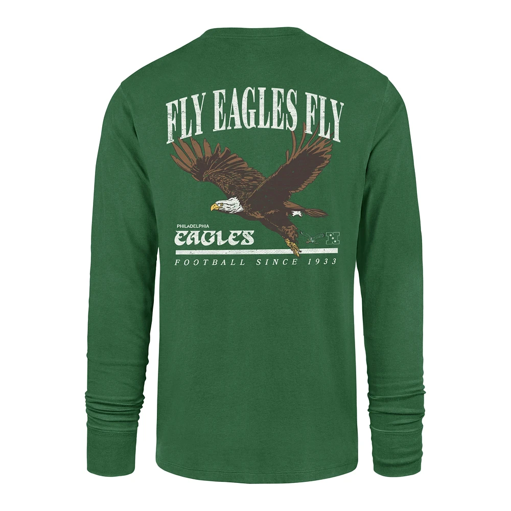 Men's '47 Kelly Green Philadelphia Eagles Regional Backer Franklin Long Sleeve T-Shirt