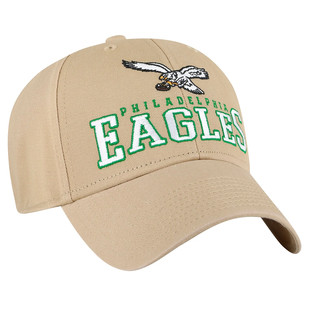 Men's '47 Khaki Philadelphia Eagles Powell MVP Adjustable Hat