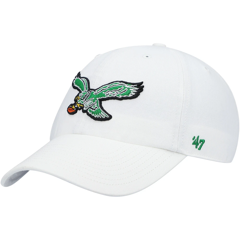 Casquette ajustable Clean Up Legacy '47 blanche des Eagles de Philadelphie pour hommes