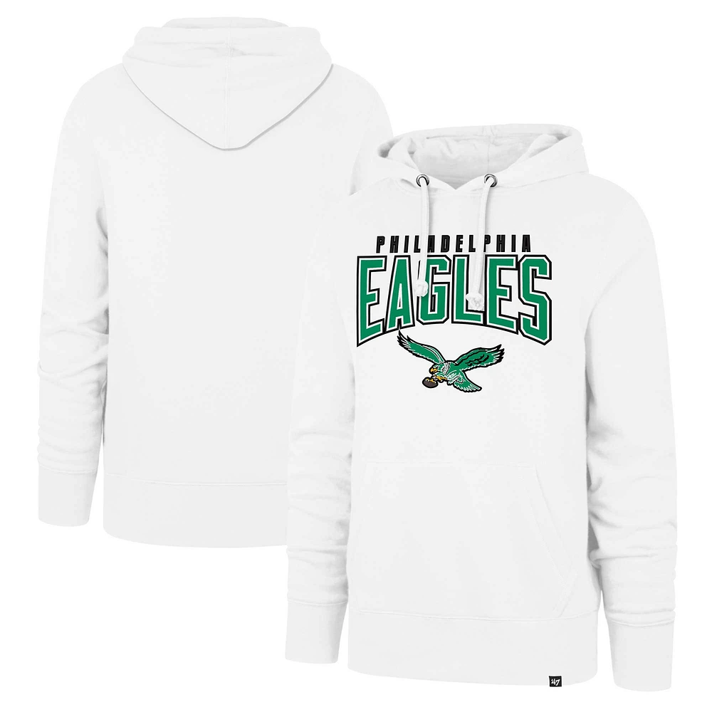 Sweat à capuche blanc '47 Philadelphia Eagles Elements Arch Headline pour hommes