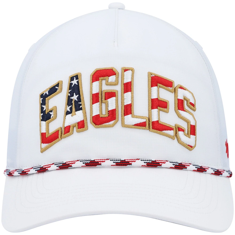 Casquette réglable '47 Philadelphia Eagles Hitch Stars and Stripes Trucker blanche pour homme