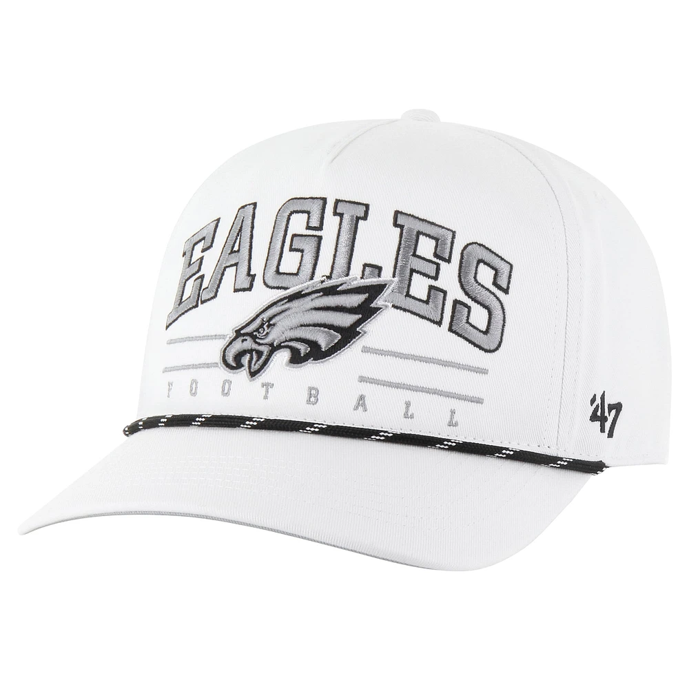 Casquette ajustable blanche à motif moucheté Roscoe des Philadelphia Eagles '47 pour homme