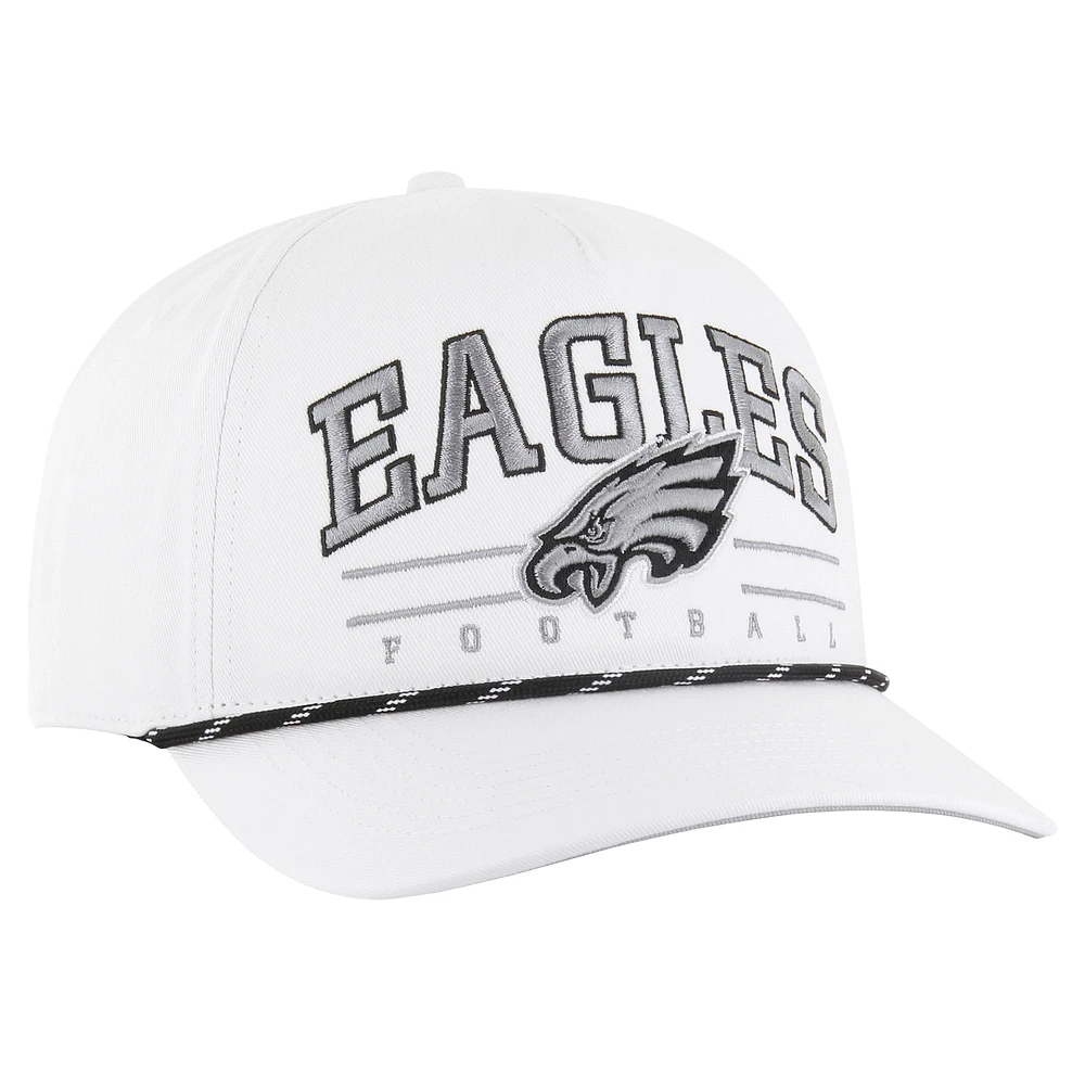 Casquette ajustable blanche à motif moucheté Roscoe des Philadelphia Eagles '47 pour homme