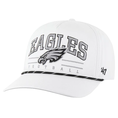 Casquette ajustable blanche à motif moucheté Roscoe des Philadelphia Eagles '47 pour homme