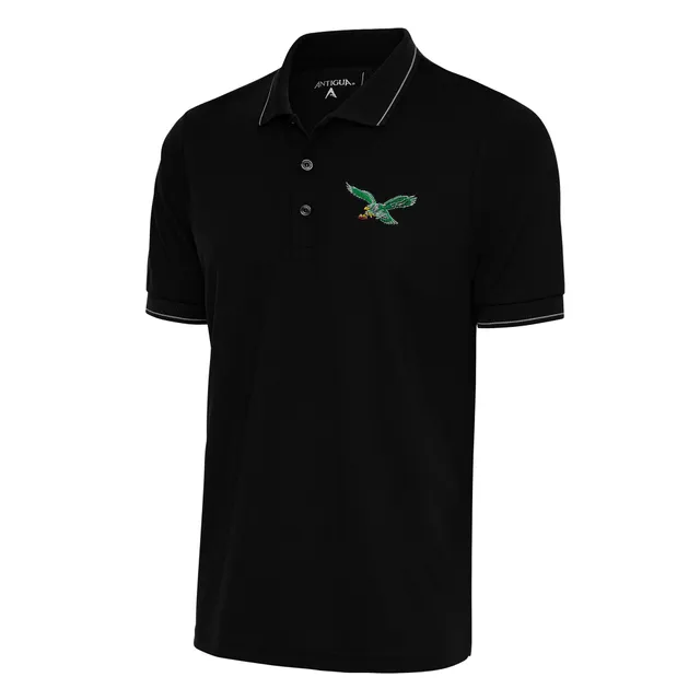 Men's Antigua Green Philadelphia Eagles Throwback Compass Polo