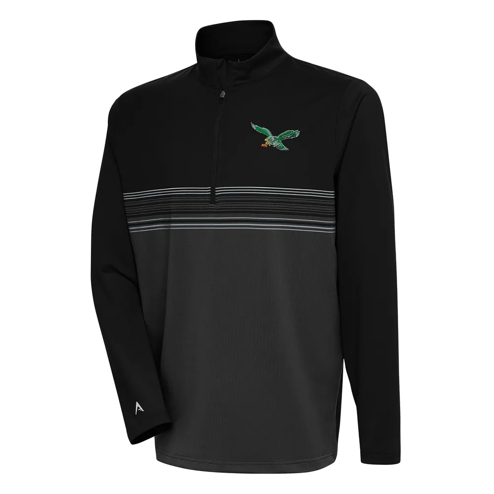 Lids Philadelphia Eagles Antigua Team Logo Throwback Pace Quarter-Zip  Pullover Top