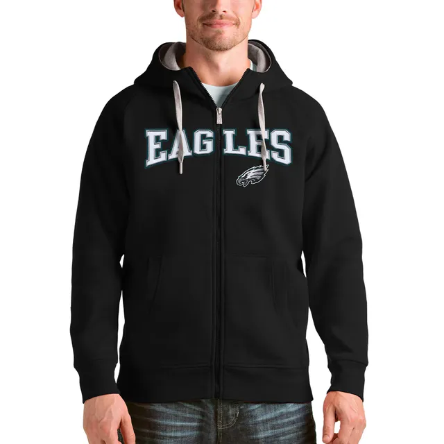 Philadelphia Eagles Antigua Women's Victory Chenille Pullover Hoodie -  Charcoal