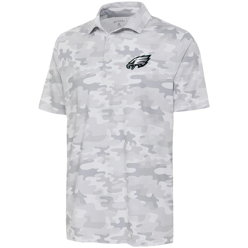 Men's Antigua White Philadelphia Eagles Collide Polo