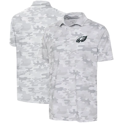 Men's Antigua White Philadelphia Eagles Collide Polo