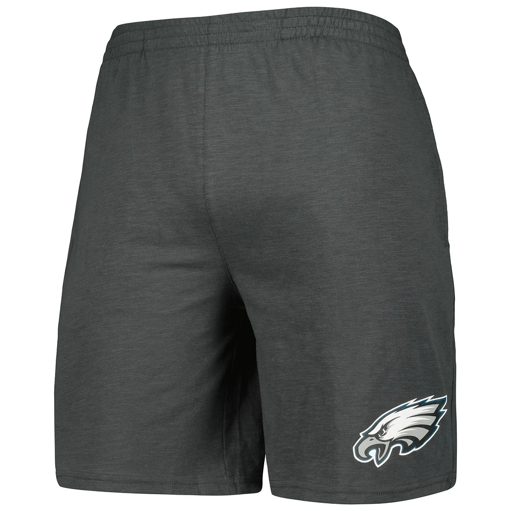 Ensemble de nuit T-shirt et short pour hommes Concepts Sport Charcoal/White Philadelphia Eagles Downfield