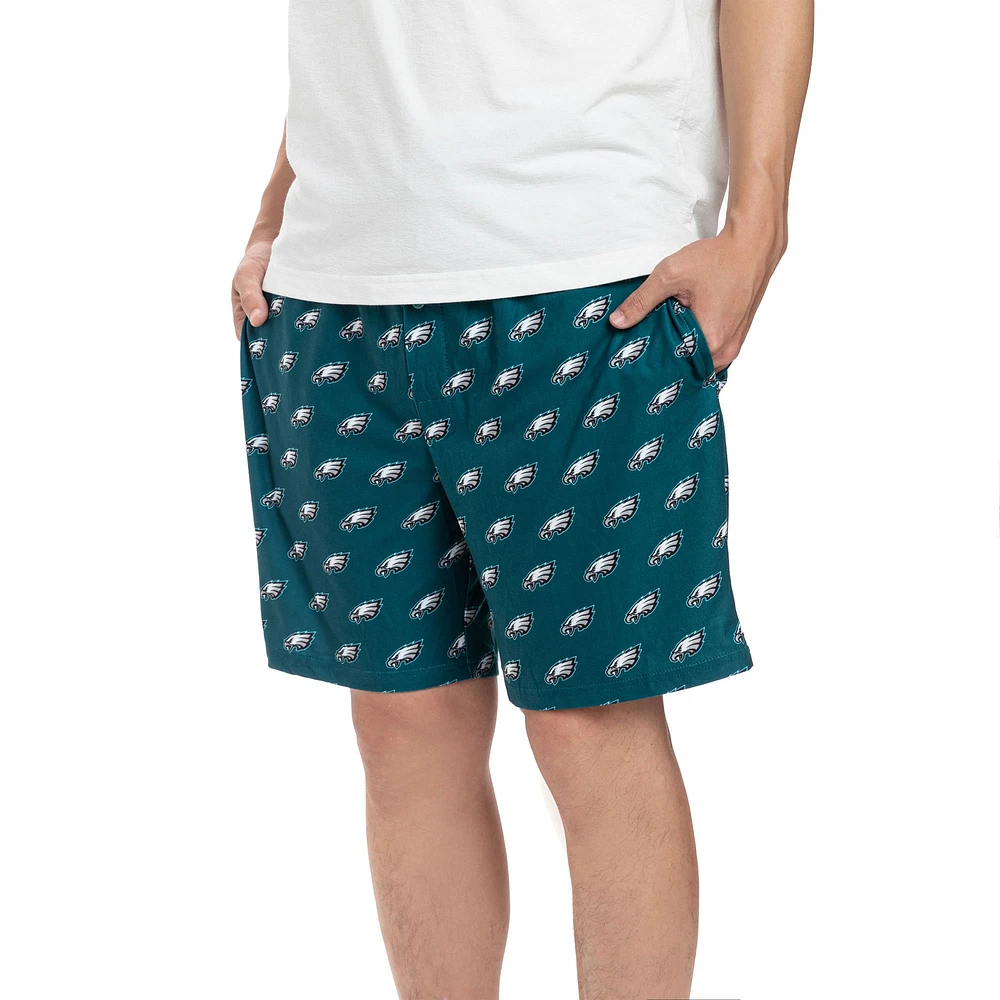 Ensemble de deux shorts Concepts Sport Midnight Green Philadelphia Eagles Gauge Jam pour hommes