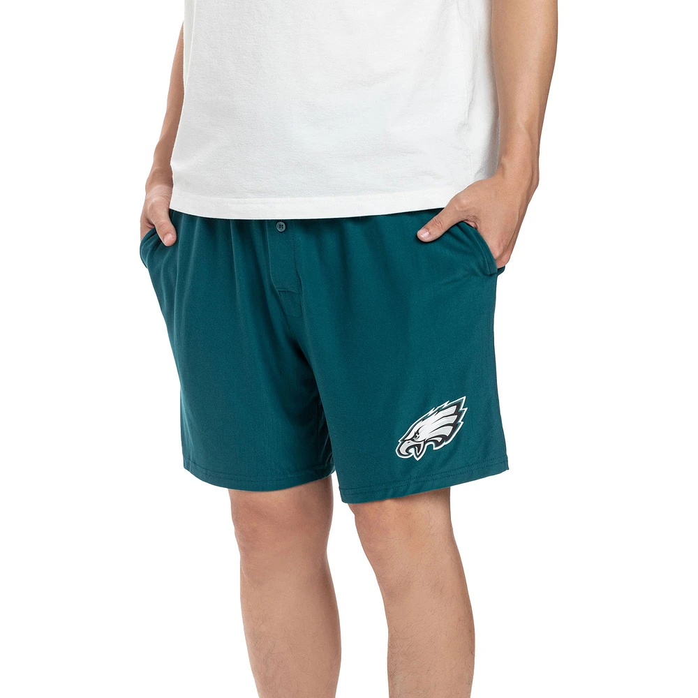 Ensemble de deux shorts Concepts Sport Midnight Green Philadelphia Eagles Gauge Jam pour hommes