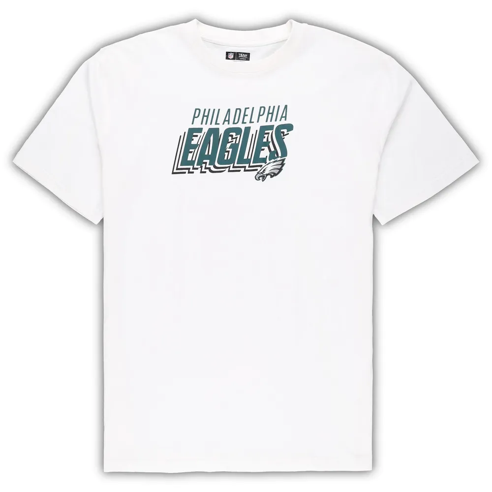 Men's Concepts Sport White/Charcoal Philadelphia Eagles Big & Tall T-Shirt and Shorts Set