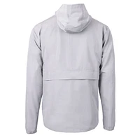Veste anorak demi-zipée en tricot recyclé Charter Eco Knit pour homme, Cutter & Buck Silver, des Philadelphia Eagles