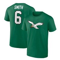 Men's DeVonta Smith Kelly Green Philadelphia Eagles Alternate Icon Player Name & Number T-Shirt