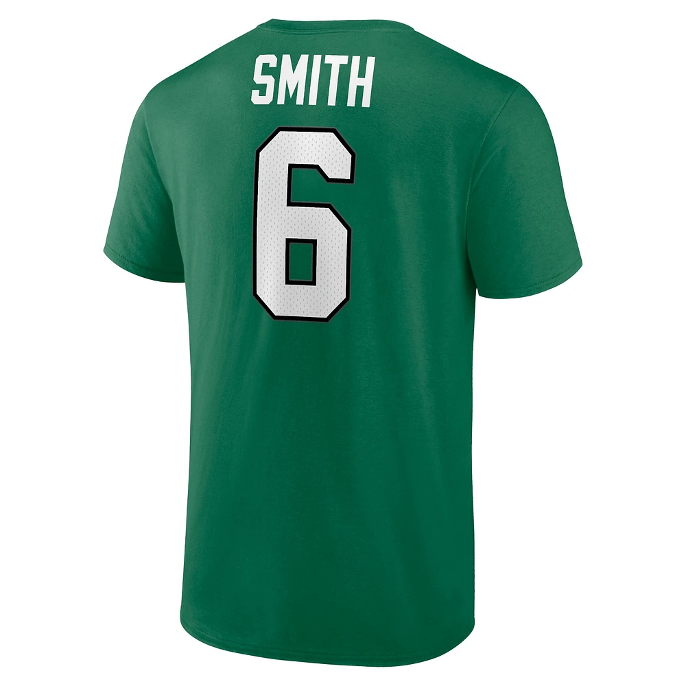 Men's DeVonta Smith Kelly Green Philadelphia Eagles Alternate Icon Player Name & Number T-Shirt