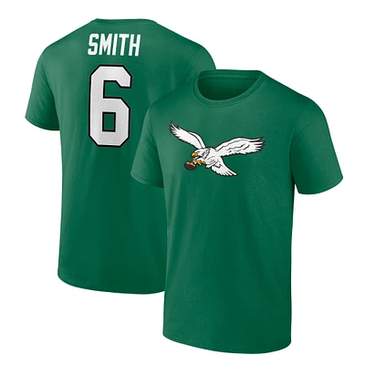 T-shirt pour homme avec nom et numéro de joueur alternatif des Philadelphia Eagles DeVonta Smith Kelly Green