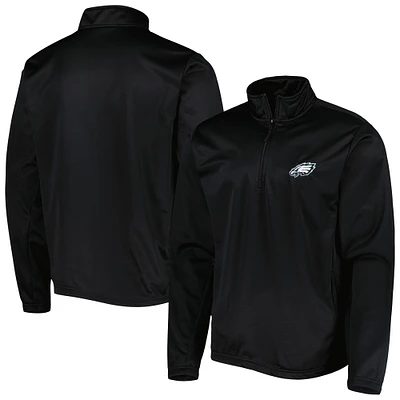 Men's Dunbrooke Black Philadelphia Eagles All-Star Tech Quarter-Zip Top