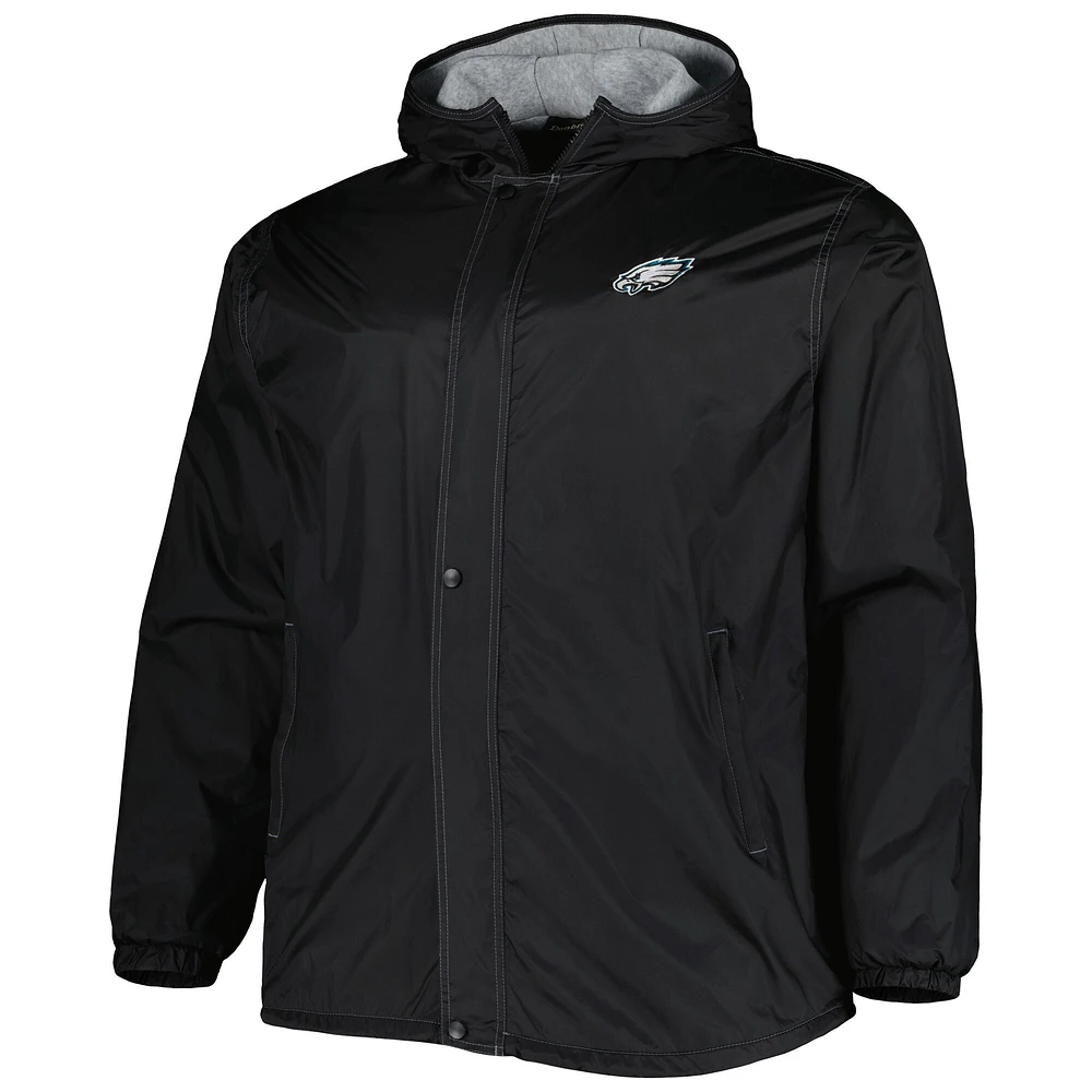 Veste entièrement zippée Dunbrooke noire pour hommes des Eagles de Philadelphie Big & Tall Legacy Stadium