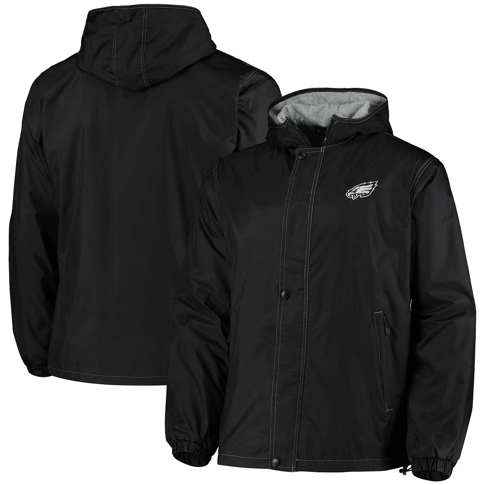 Dunbrooke Black Philadelphia Eagles Logo Legacy Stadium Veste entièrement zippée pour homme