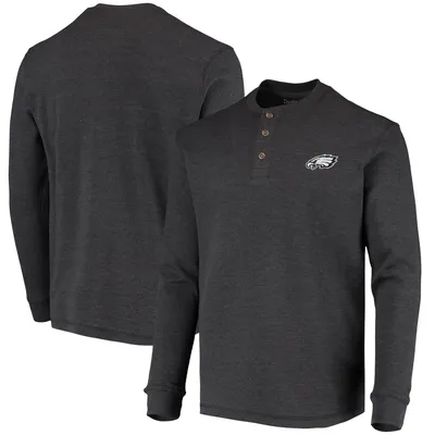 Philadelphia Eagles Dunbrooke Logo Maverick Thermal Henley Long Sleeve T-Shirt - Charcoal