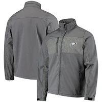 Veste Dunbrooke Graphite Philadelphia Eagles Circle Zephyr Softshell Full-Zip pour homme