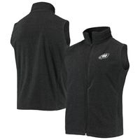 Men's Dunbrooke Heathered Charcoal Philadelphia Eagles Houston Fleece Full-Zip Vest