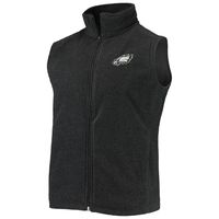 Men's Dunbrooke Heathered Charcoal Philadelphia Eagles Houston Fleece Full-Zip Vest