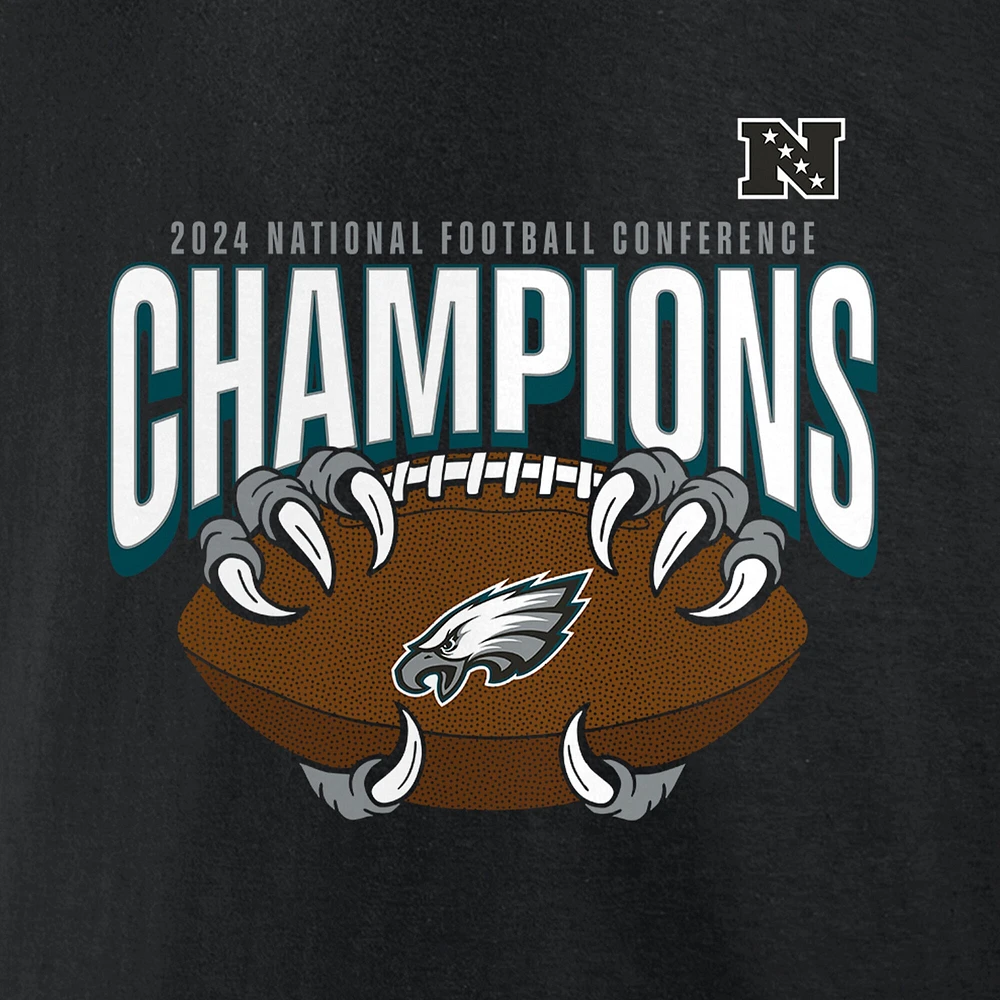 Men's Fanatics  Black Philadelphia Eagles 2024 NFC Champions Big & Tall Hometown Not Done Yet T-Shirt