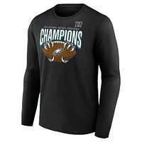 Men's Fanatics  Black Philadelphia Eagles 2024 NFC Champions Hometown Not Done Long Sleeve T-Shirt