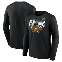 Men's Fanatics  Black Philadelphia Eagles 2024 NFC Champions Hometown Not Done Long Sleeve T-Shirt