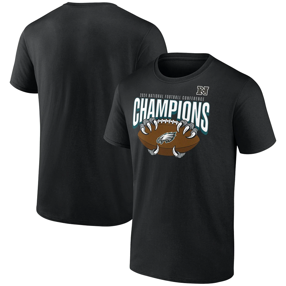 Men's Fanatics  Black Philadelphia Eagles 2024 NFC Champions Hometown Not Done T-Shirt