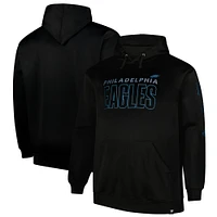 Men's Fanatics  Black Philadelphia Eagles Big & Tall Fleece Pullover Hoodie