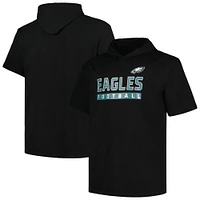 T-shirt à capuche noir Big & Tall Fanatics pour hommes des Eagles de Philadelphie