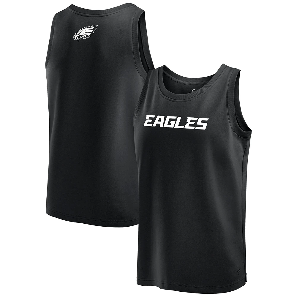 Débardeur noir Fanatics Philadelphia Eagles Elements pour hommes