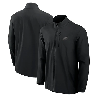 Veste zippée intégrale ton sur Fanatics noire Philadelphia Eagles Front Office pour homme