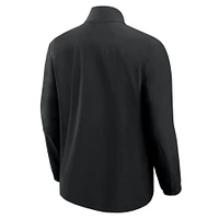 Veste tissée entièrement zippée Fanatics noire Philadelphia Eagles Front Office pour hommes