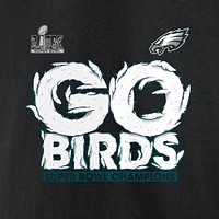 T-shirt Fanatics pour hommes noir Philadelphia Eagles Super Bowl LIX Champions Big & Tall Hometown