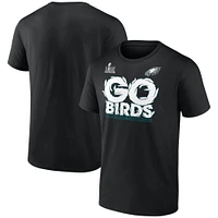 T-shirt Fanatics pour hommes noir Philadelphia Eagles Super Bowl LIX Champions Big & Tall Hometown