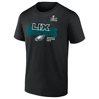 Men's Fanatics Black Philadelphia Eagles Super Bowl LIX Champions Big & Tall Iconic Victory T-Shirt