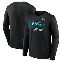Men's Fanatics Black Philadelphia Eagles Super Bowl LIX Champions Legacy Iconic Victory Long Sleeve T-Shirt