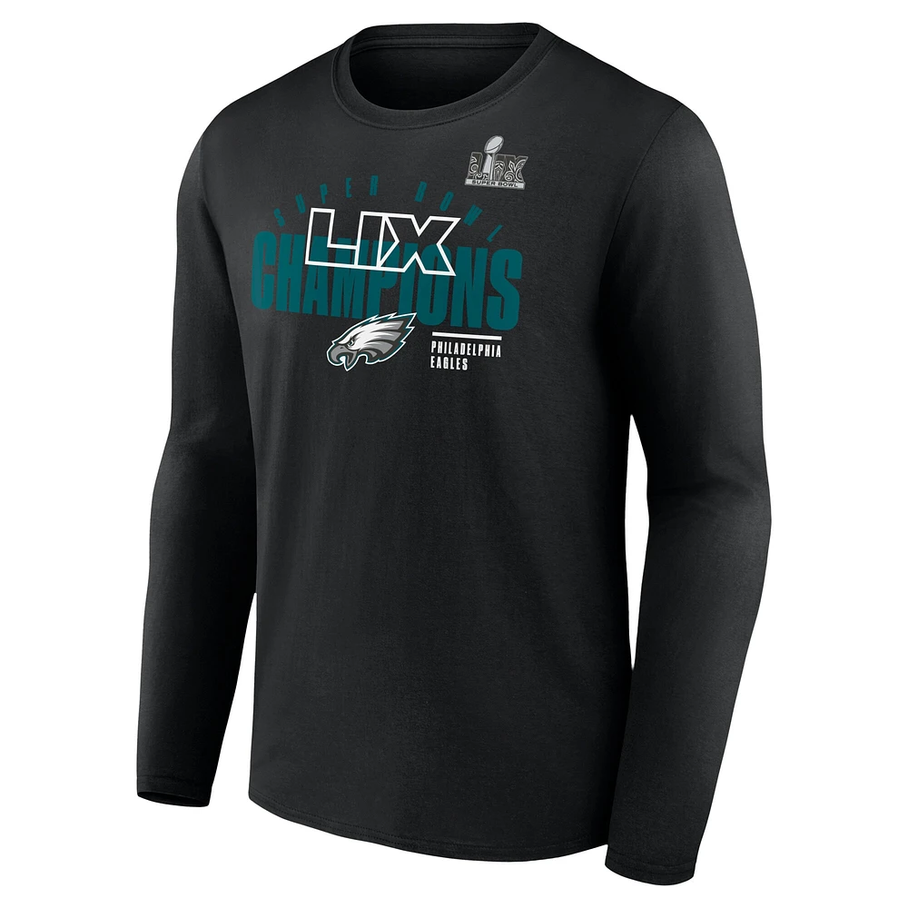 Men's Fanatics Black Philadelphia Eagles Super Bowl LIX Champions Legacy Iconic Victory Long Sleeve T-Shirt