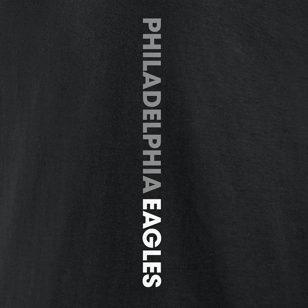 T-shirt à manches longues Fanatics pour hommes Philadelphia Eagles Super Bowl LIX Champions On Top Go Birds noir