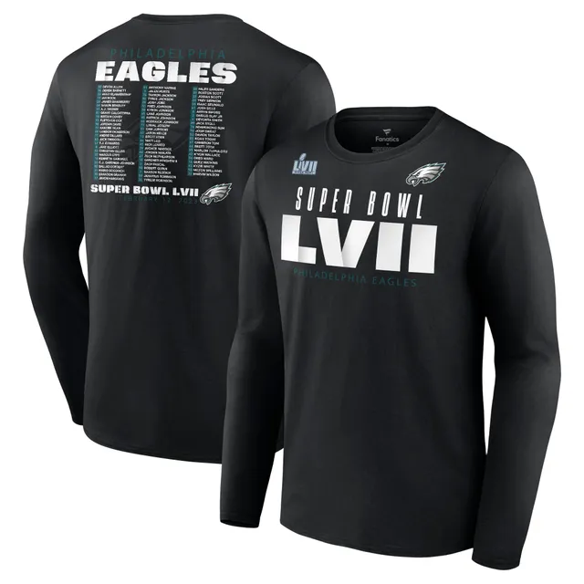 Youth Black Philadelphia Eagles Super Bowl LVII Roster T-Shirt