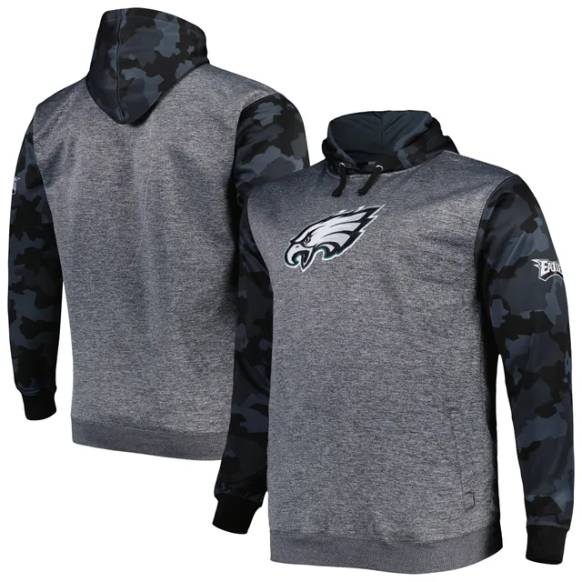 Men's New Era Cream Philadelphia Eagles Sideline Chrome Pullover Hoodie