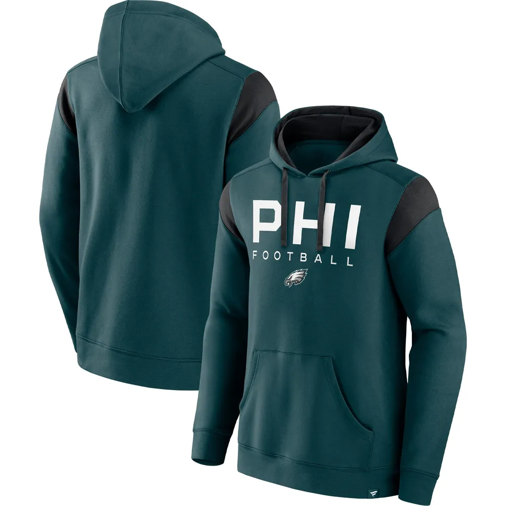 Men's Fanatics Branded Midnight Green Philadelphia Eagles Call The Shot  Pullover Hoodie