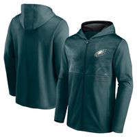 Philadelphia Eagles Fanatics Branded Defender Full-Zip Hoodie Jacket - Green