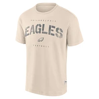 Men's Fanatics Cream Philadelphia Eagles Elements Weathered Tonal Future Ground T-Shirt