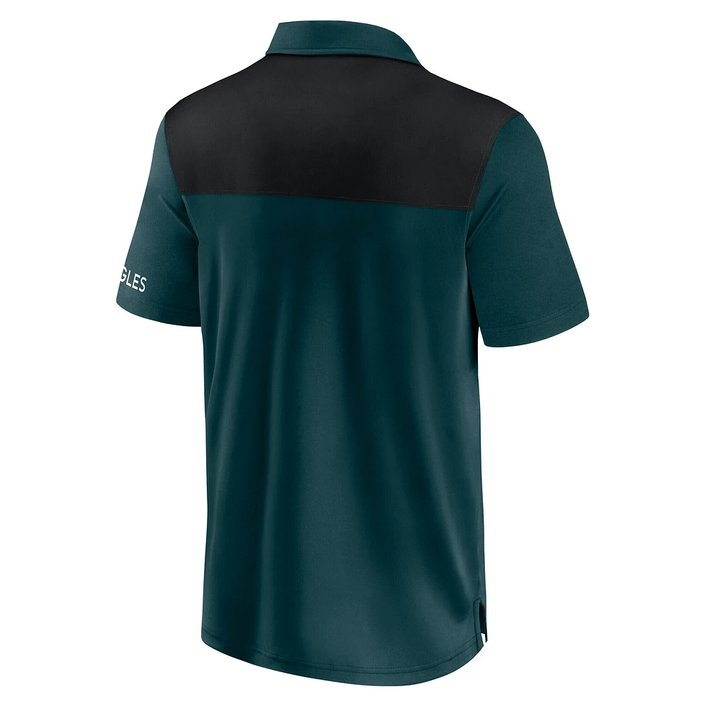 Polo colorblock vert/noir pour homme Fanatics Philadelphia Eagles