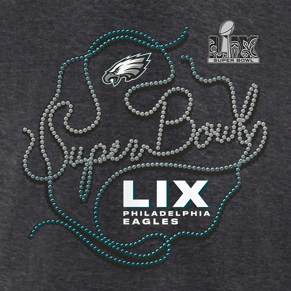 Men's Fanatics  Heather Charcoal Philadelphia Eagles Super Bowl LIX Big & Tall Local T-Shirt